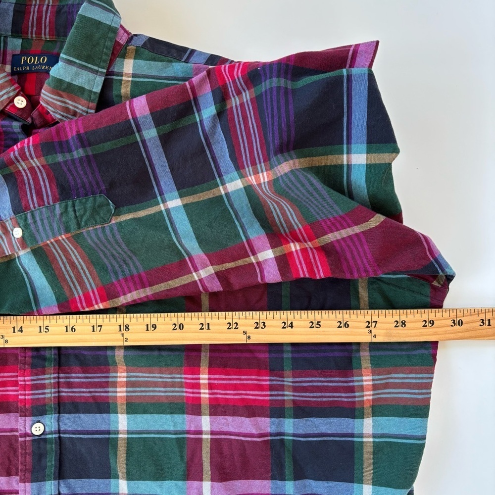 POLO Ralph Lauren Men's Plaid Long Sleeve Button Down Shirt Preppy Size 2XB - Picture 6 of 8